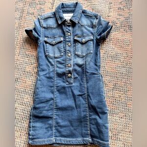Calvin Klein denim dress with pockets. Size 8 kids.